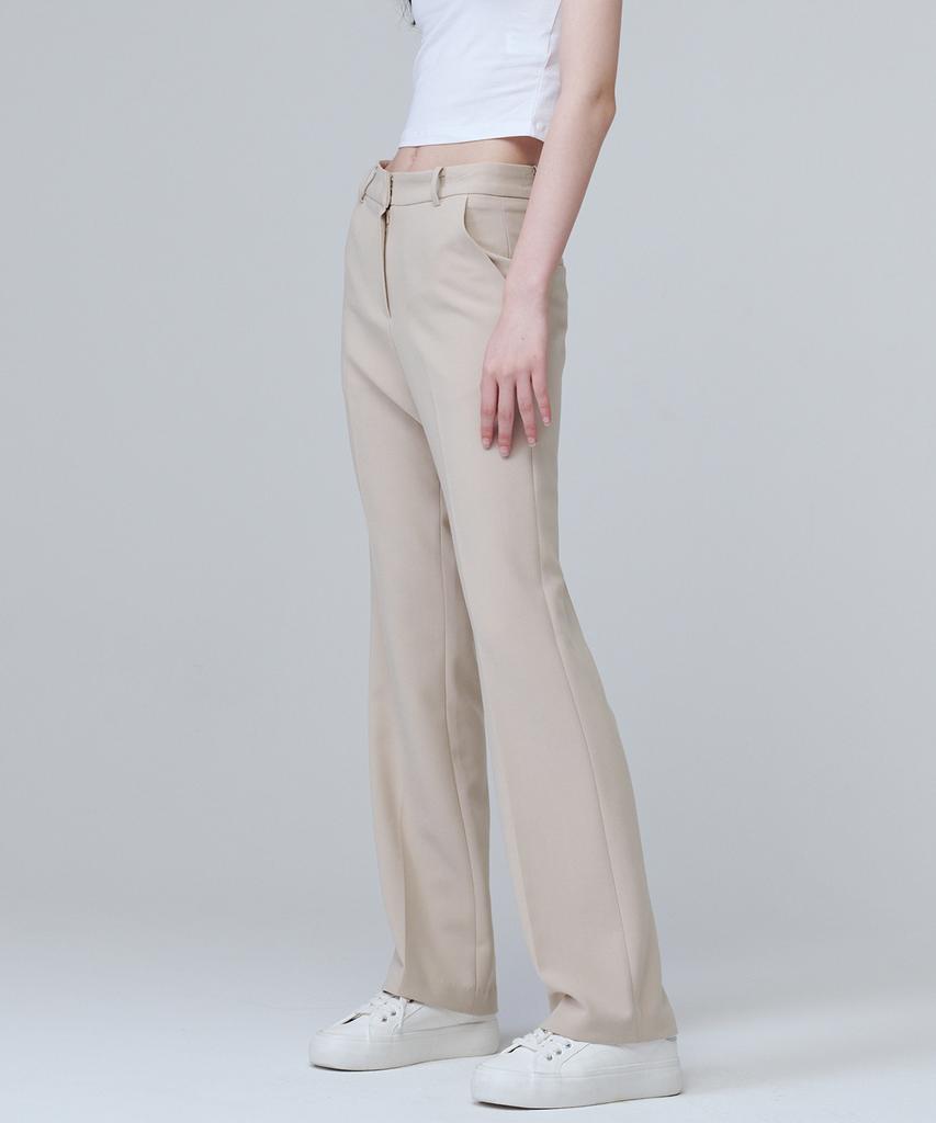 MALOUPE 2140 Stretch Slim Bootcut Pants (Beige)