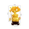 TaTanice Money Tree Ornament, Yellow Crystal Fortune Tree Money Bag Tree Cash Tree Business Opening Gift Craft Art Decoratio