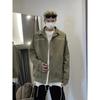 2025 American Retro Men's Workwear Style Metal Zipper Jacket – Trendy, Loose, and Versatile Design