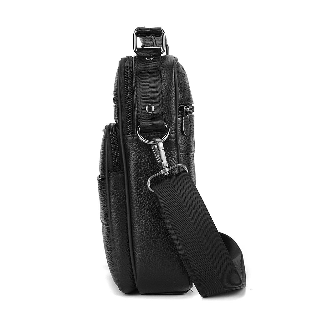 Herren Umhängetasche aus echtem Leder Hochwertige Tragetasche Business Casual Große Kapazität Messenger Bag für Herren