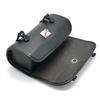 Motorrad Lenkertasche Motorrad Gabel Lenkertasche Mit Schloss Wasserdicht PU Leder Cool Retro Satteltasche Für Motorrad