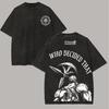 2026 Sedm smrtelných hříchů Escanor Vintage Praná Trička Anime Potisk Unisex Bavlna Krátký Rukáv Otaku Oversized Streetwear Topy