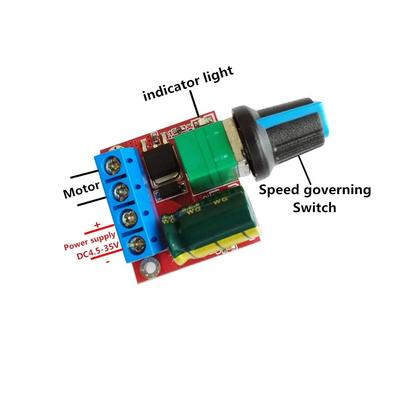 5A 90W PWM 12V DC Motorhastighedsregulatormodul DC-DC 4,5V-35V Justerbar Hastighedsregulator Kontrol Guvernør Switch 24V