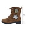 2024 Plus Size Women's Autumn Chunky Heel Round Toe Martin Boots - British Style Short Boots