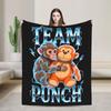 Hang In There Punch Monkey Fleece Throw Blanket  Blanket for Home Bedroom Lightweight Thin Bedspread,