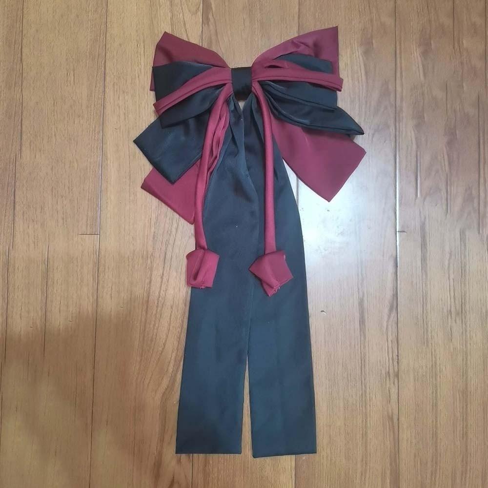 Contrast Color Satin Ribbon Headdress Sweet Christmas Hair Accessory  Festival