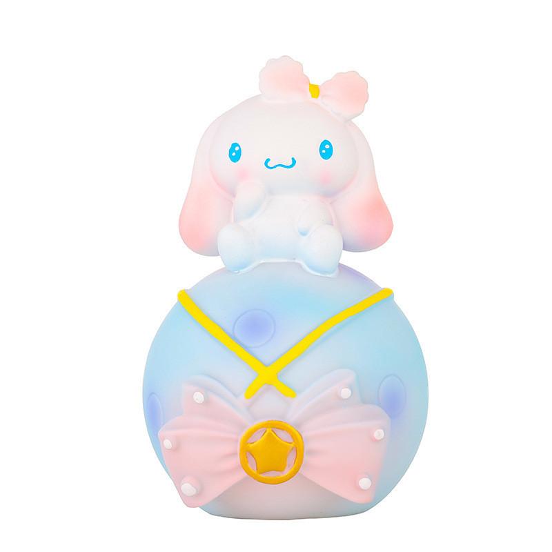 

Lamp Warm Night Light Battery Powered Cartoon Cute Planet Rabbit Shaped синий