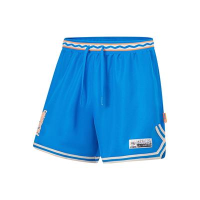 Li Ning Badfive Seven City Collaboration Chinese Character Print Quick-Dry Basketball Shorts Men Shorts Starry-Blue AAPT727-2