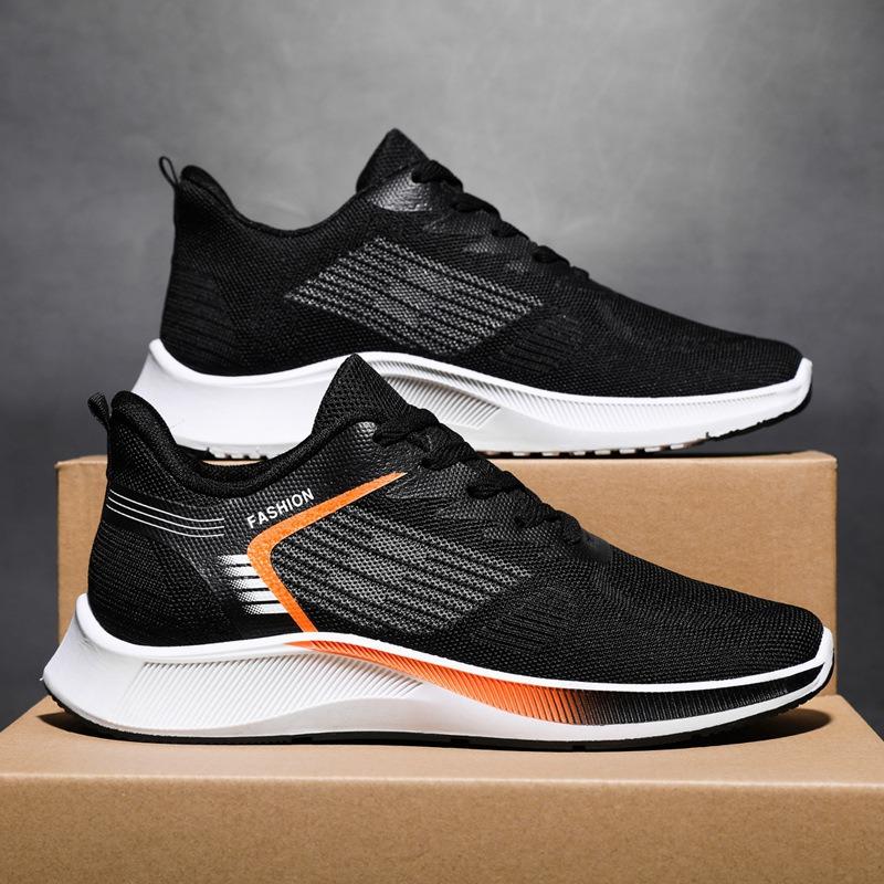 Men's Shoes Autumn Breathable Fly-woven Mesh Shoes Sports Students Running Sports Leisure Sports Men's Sports Shoes
