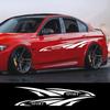 2PCS Sports Style Racing Car Side Skirt Stickers Fish Fin Pattern Car Vinyl Decal Self-Adhesive Auto Body Decoration Accessories