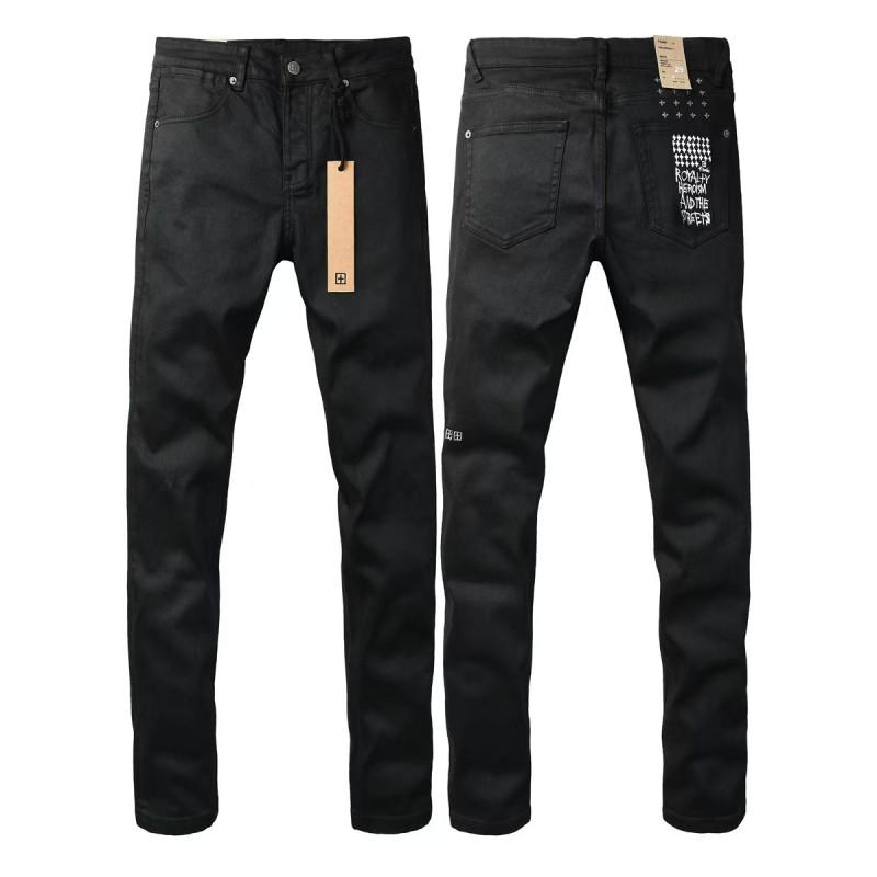 Mens Distressed Straight Fit Denim Jeans