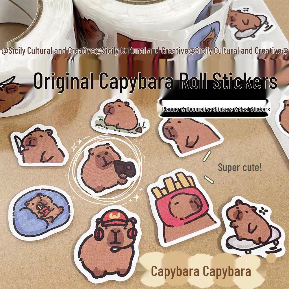 

Капибара Милые Мультяшные Самоклеящиеся Наклейки для DIY Украшения Журнала