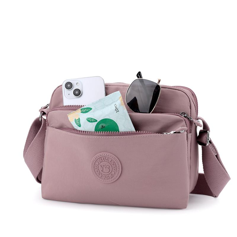 Geantă de umăr pentru mamă de vârstă mijlocie, geantă ușoară cu compartimente multiple pentru femei, geantă crossbody din nailon