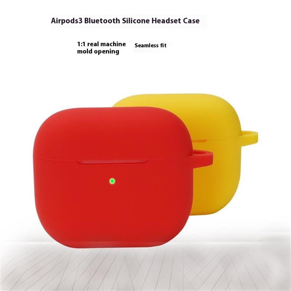 For Apple AirPods 4 Silicone Case Luminous Bluetooth-compatible Earphone Protective Cover with Lanyard
