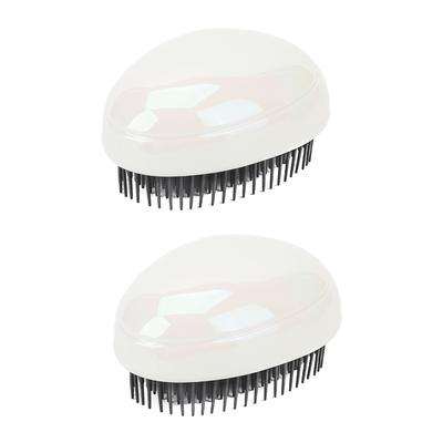 2pcs Scalp Massage Shampoo Brush Home Hair Salon Portable Cute Egg Shaped Detangling Hair Brush
