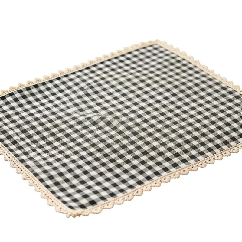 Tovaglietta Rettangolare da Pranzo, Tovaglietta da Tavola in Tessuto a Quadretti 30 X 40 Cm per Posizionamento Individuale dei Posti per i Pasti