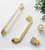 European Luxury Diamond Crystal Handle Bright Gold Zinc Alloy Kitchen Cabinet Knob and Handles Drawer Knobs Hardware
