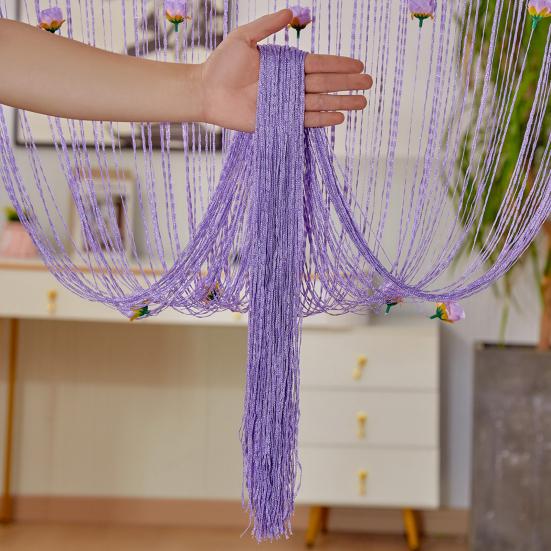 Door String Curtain Wall Panel Fringe Tassel Room Divider Blind Tassel Screen with Roses