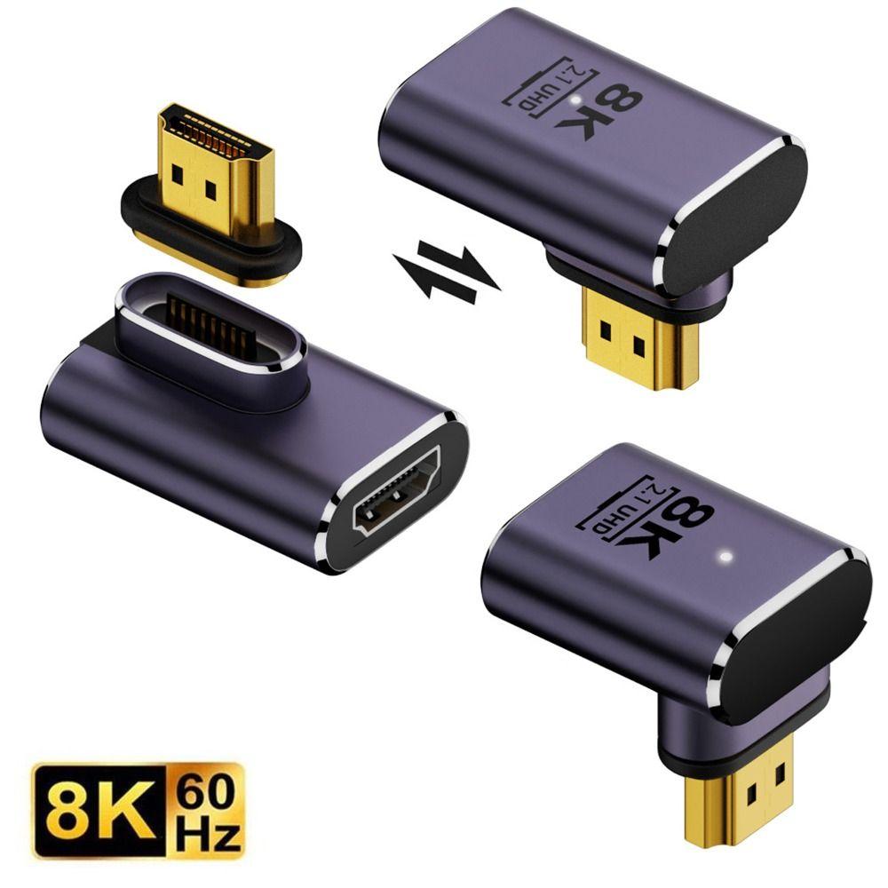 

HDTV HDMI-совместимый преобразователь 2.1 «папа-мама» удлинитель адаптер магнитный разъем