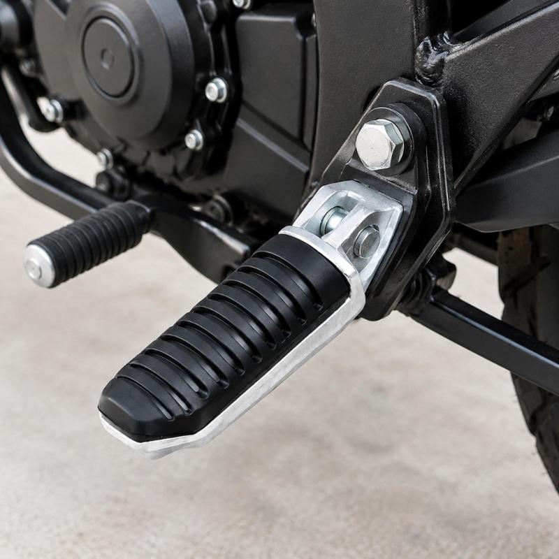 Front Footrest Replacement Set for GSX1300R 1999-2019, ABS Construction with Grooves Across Foot-Contact Areas