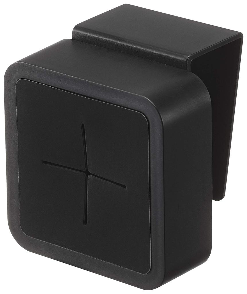 Yamazaki Jitsugyo Sink Door Towel Holder Black Approx. W5.5XD4.5XH6cm Tower Towel Rack Under Cupboard 4251