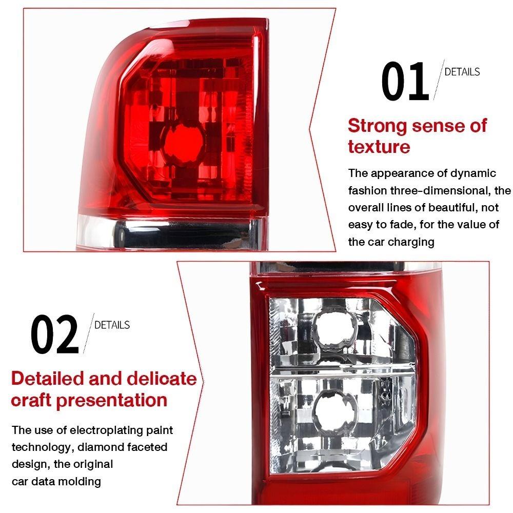 Left/Right Taillight Assembly Replacement Durable Side Red Tail Lamp Rear Tail Light Brake Lamp for Toyota Hilux Vigo 2011-2014