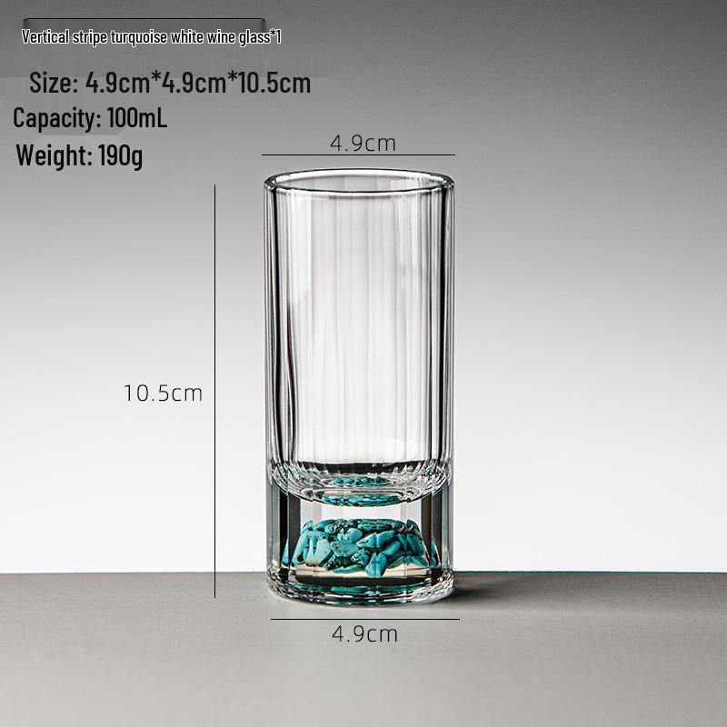 Gold Leaf Crystal Shot Glass - Diamond Surface Liquor Cup & Decanter.