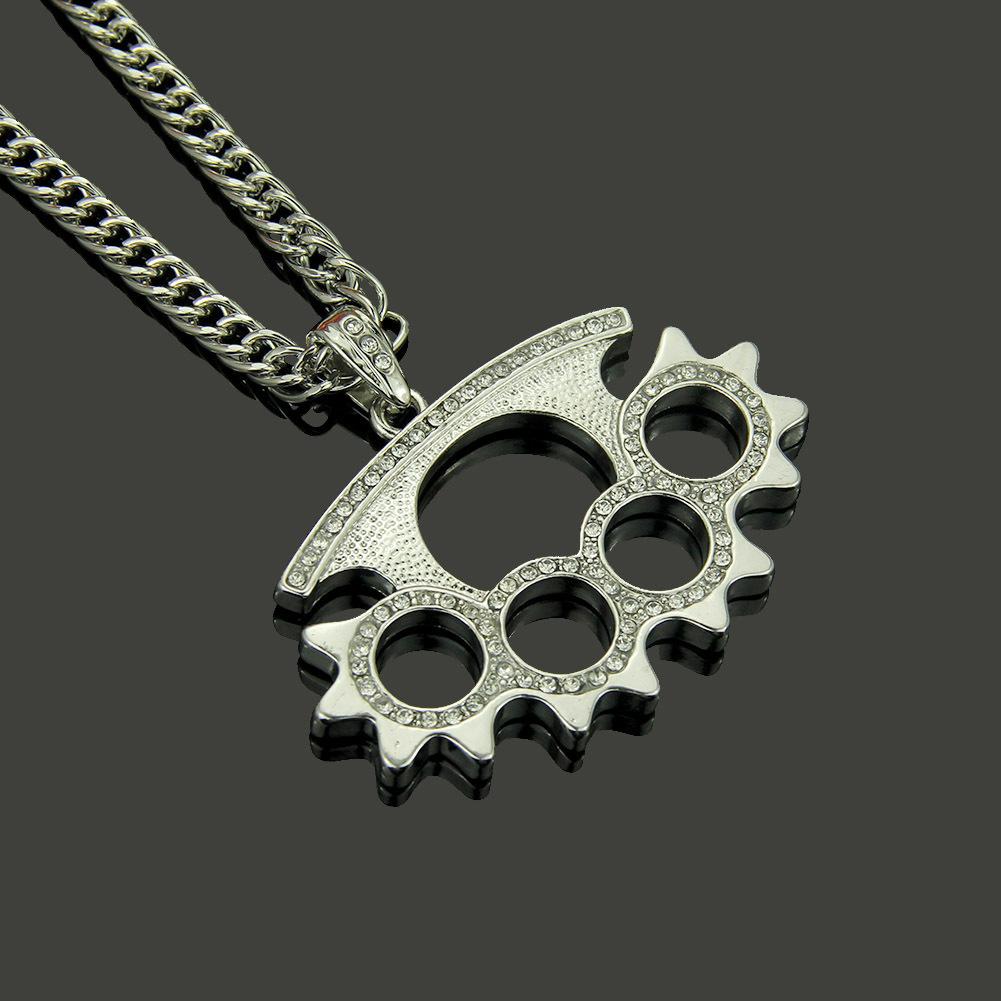 New Dot Diamond Necklace European and American Trendy Diamond Gear Mens Hip Hop Trendy Sags