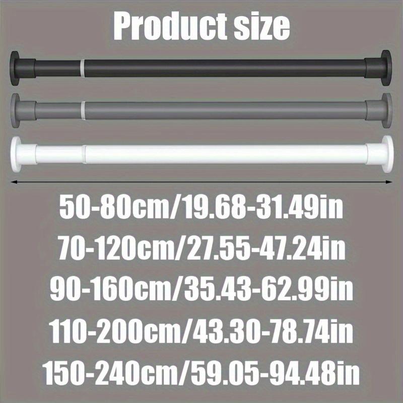 Adjustable Tension Curtain Rod - No‑Drill Extendable Spring Rod for Bathroom, Closet, Window & Doorway