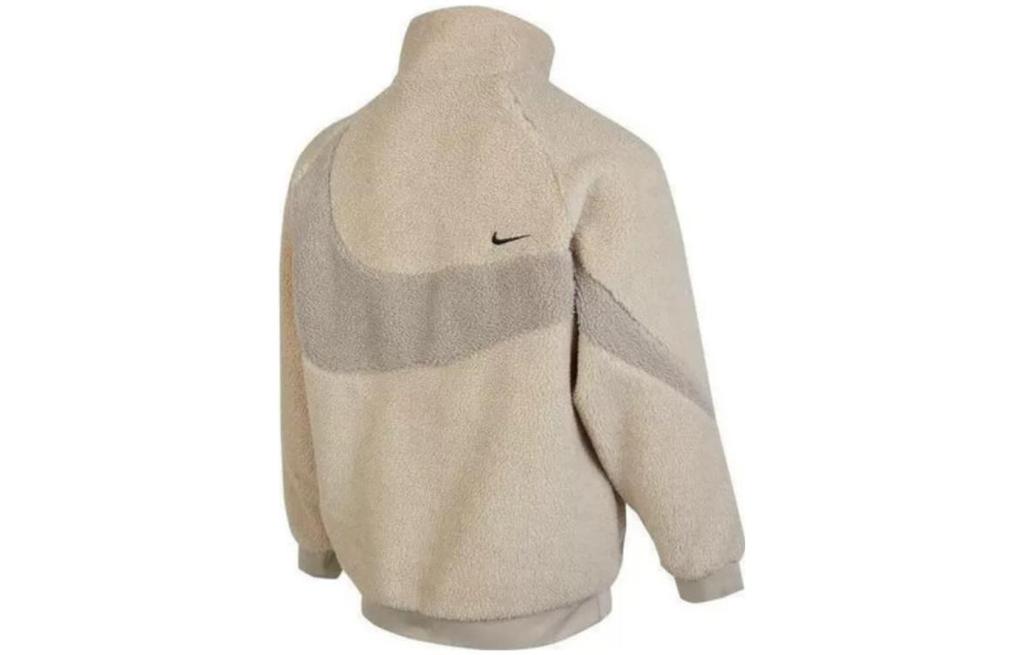 Nike Effen Kleur Staande Kraag Omkeerbare Sherpa-Gevoerde Warme Jas FB1910-236