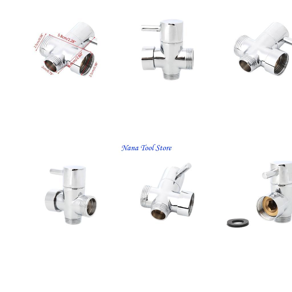 31GJ 2.5cm Brass Shower Arm Diverter for Valve Bathroom Universal Shower System Chrome 2 Way China Mainland