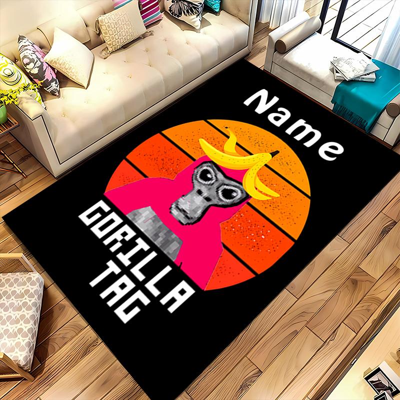 Custom personalization Gorilla Tag Area Rug - Perfect For Kitchen, Bathroom,Laundry Room Decor Large Size Available,Gift All Seasons