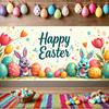 Easter Outdoor Garden Decoration 2025 Bunny Door Cover Easter Party Supplies Background Easter Eggs Banner Photography Props