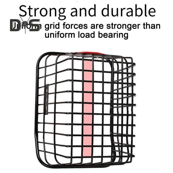 Bike Rear Storage Basket Heavy Duty Large Capacity Universal MTB Road Mountain Bicycle Metal Wire Basket Bike Accessories