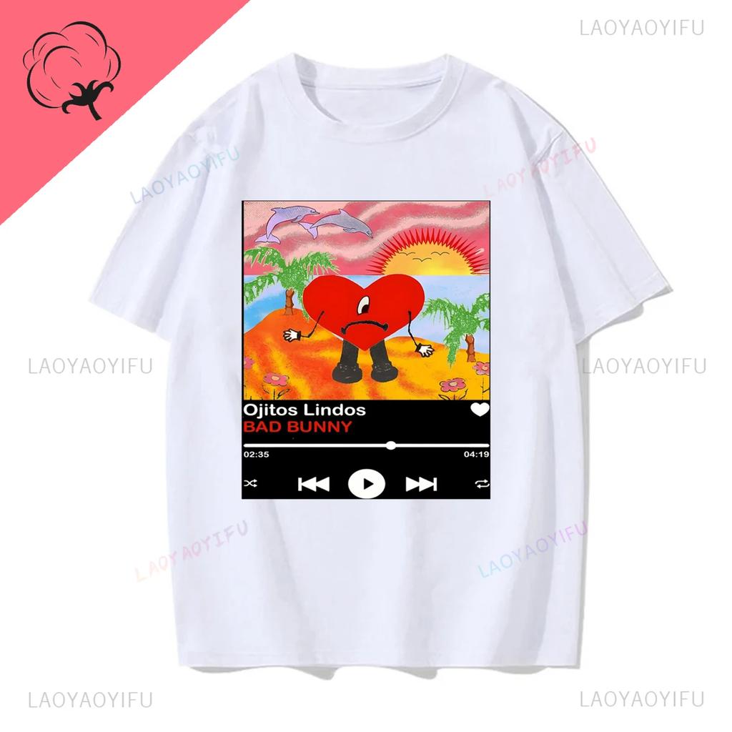 Un Verano Sin Ti Bad Bunny Tu No Eresyythkg Printed Pure Breathable and Summer Shortsleev Casual Oneck Comfortable Men Tshirt