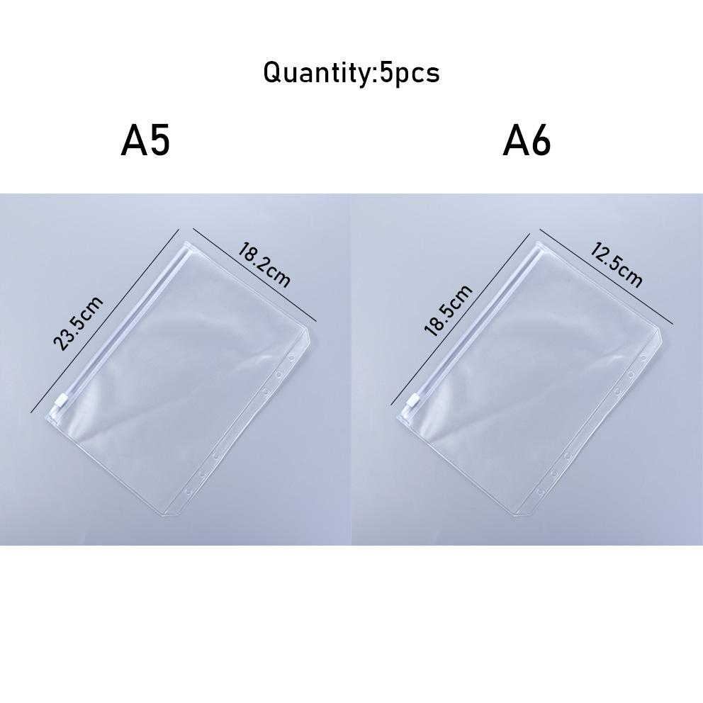 Bag Binder Filler with Flap Notebook Binder Binder Pockets Binder Zipper Folders Loose Leaf Bags
