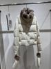 Max-M Premium Simple Goose Down Jacket Women's Rise Rabbit Fur Fur Collar Gloves Warm Bread Down