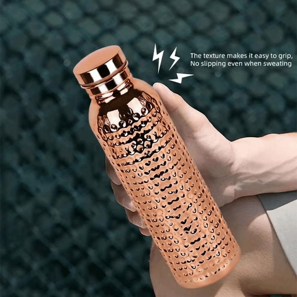 800ML Electroplated Copper Water Bottle Leakproof Sports Water Bottle Outdoor Cycling