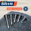 #8 M4.2 Quick Tapping Self-Tapping Screws - 410 Stainless Steel High-Strength Truss Head, for Sheet Metal
