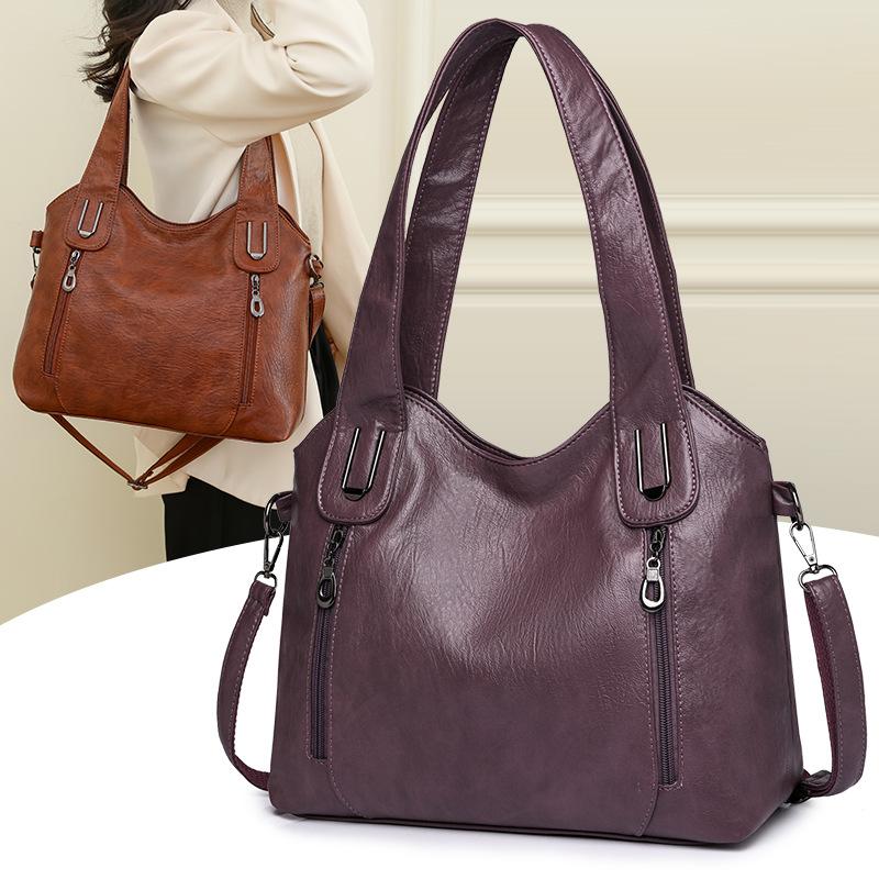 Solid Color Fashi Women Handbags Soft Leather Tote Bag Casual Big Crossbody Bags for Women New Shoulder Messenger bags Bolsa