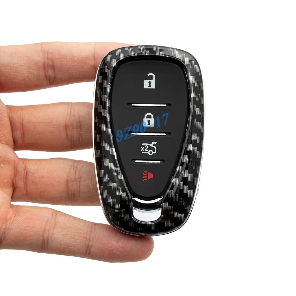 Abs Carbon Fiber Car Smart Key Cover Case For Chevrolet Blazer Trax Equinox Cruze Malibu Traverse Trailblazer Camaro