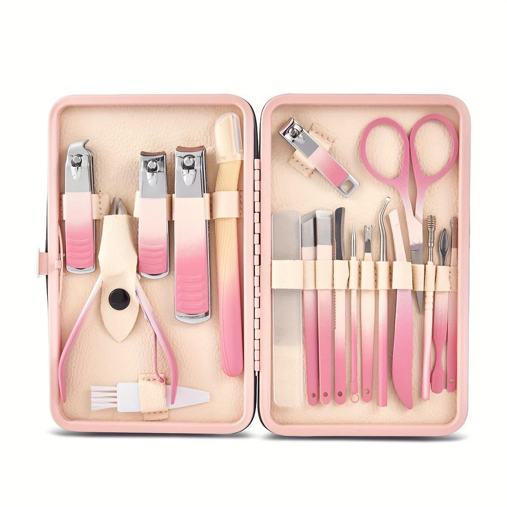 Pinkes Farbverlauf Nagelknipser Set 10/13/19 Stück Beauty Set Nagel Maniküre Werkzeuge Nagelknipser
