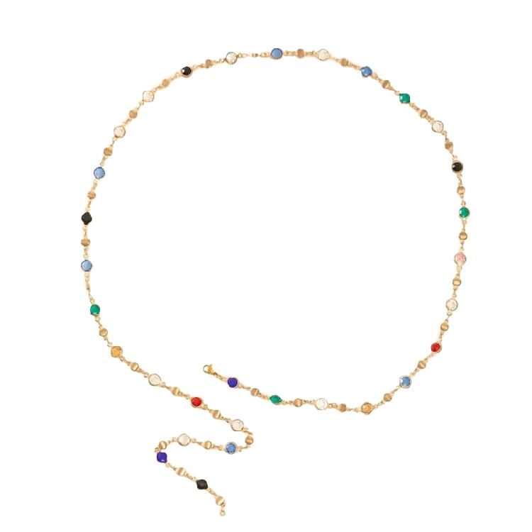 Eye Catching Colorful Crystal Neckpiece Adjustable Length Clavicle Chain Long Y-Shaped Neckchain for Fashion Ladies