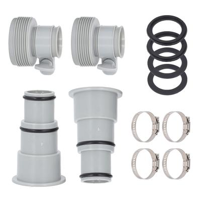 4PCS Set Pool Hose Adapter Set PVC Threaded Clamp Type Pool Pump Hose Connector Replacement Kit