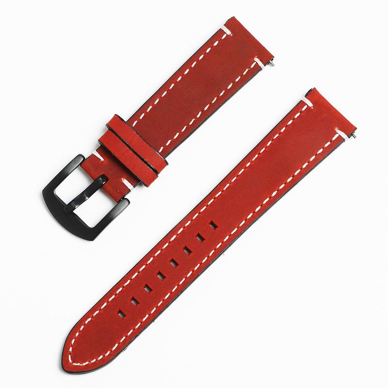 Retro Crazy Horse Leather Smart Strap 18mm20mm22mm First Layer Cowhide Real Cowhide Switch Quick Removal