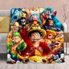One Piece Anime Flannel Blanket - Soft Warm Perfect for Sofa, Bedding Camping Travel Office Home Decor -QJY