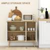 Modern Sideboard and Buffet, Dining Room Cabinet with Adjustable Shelves and 3 Doors, White
