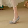 Leather Xiuhe Dress Wedding Shoes Women's 2025 Red Sequins High-end Stiletto Chinese Bridal High Heels Are Not Tired