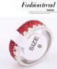 8MM Rhinestone Gradient Student Fashion Stainless Steel Ring