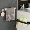 Badezimmer-Handtuchhalter aus Edelstahl mit Haken Handtuchhalter Bohrlos Wandaufbewahrung Organizer für Badezimmerzubehör